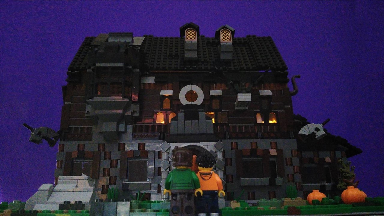 a spooky-looking house